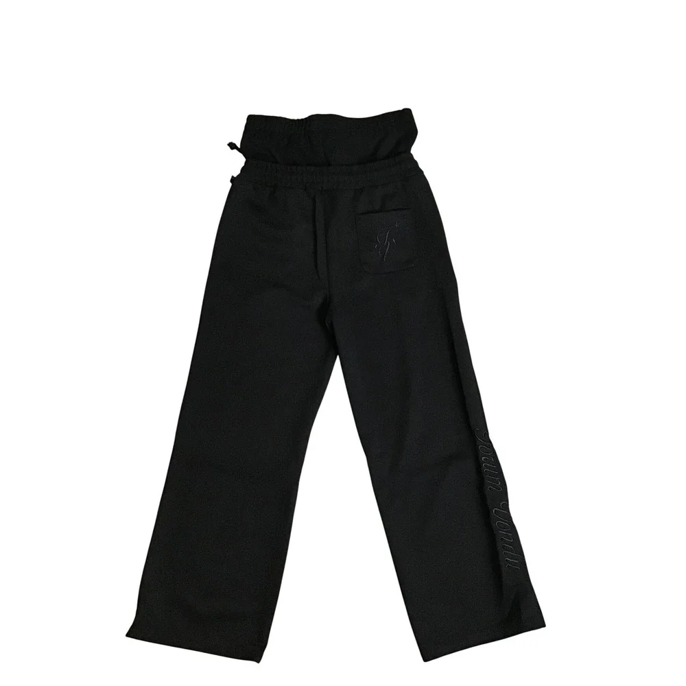 Forum Vondu Black American Harajuku Loose‎ Double Waist Sweatpants Size L NWOT